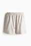 Linen-blend drawstring shorts