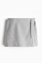 Linen-blend skort