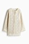 Crochet-look tunic dress