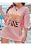 تي شيرت مطبوع كبير الحجم من Everything's Fine كاجوال Boyfirend - 3