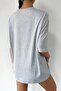Happiness Printed Women's Oversize Salas T-shirt Boyfirend - 4