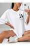 Women's Pocket Panda Printed Oversize Casual T-shirt Unisex Boyfirend