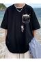 Raccoon Pocket Printed Oversize Men's T-shirt Casual Boyfirend