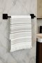 Adhesive Black 4-Piece Bathroom & Kitchen Towel Holder Set – Toilet Paper Holder, Roll, Hoop and Long Towel Rack - 3