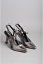 Seç 1126 Genuine Leather Women's Shoes with Heel (Heel: 10cm) Platinum - 2