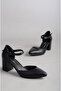 Seç 306 Genuine Leather Women's Shoes with Heel (Heel: 7 cm) Black - 6