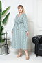 Bürümcük Dress with Waist Tightening Elastic Summer Patterned 2XL 5XL - 4