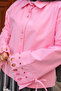Women's Sleeve Embroidered Shirt Pink - 5