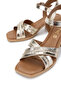 Women's Genuine Leather Yellow Heeled Sandals - 3