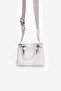 Women's Magnetic Closure Logo Embossed Pink Shoulder Bag with Detachable Shoulder Strap Ew 000382   Af1203 - 2
