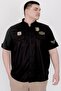 Mode XL Large Size Men's Shirt Double Pocket Flap Gabardine U25601 Black
