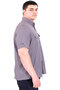 Mode XL Plus Size Shirt Short Sleeve Double Flap 20361 Anthracite - 3