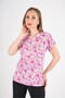 Unisex Pink Princess Patterned Lycra Scrubs Nurse Doctor Hospital Uniform Set - 4