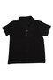 Polo Neck Short Sleeve Black School T-Shirt - 2