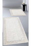 Cotton Woven & Tufting Water Absorbent Bath Mat Set, Bathroom Rug Dominomoss 2 Li Set 60X100 - 60X50