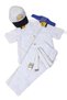 Short Sleeves Captain Captain Kids Outfit White Sailor Costume Captain Suit - 6