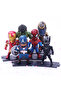 Bandai 6pcs/set Marvel Avengers Black Panther Thanos Ironman Spiderman Captain American Hulk Figure - 7