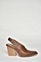 U 654304103   Tan Genuine Leather Western Heeled Shoes - 5