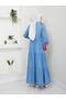 Women's Button Detailed Ruffle Jeans Dress - 5