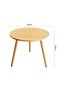 Multi-purpose round wooden table - 60 x 60 cm - 4