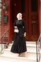 Women's Dress with Elastic Waist and Lace-Up Detail - 4