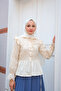 Women's Skirt Pleated Shirt Cream - 3