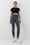 Ribbed High Waist Leggings Anthracite - 2
