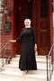 Women's Dress with Elastic Waist and Lace-Up Detail - 2