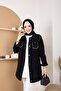 Women's Jeans Jacket with Pocket with Beaddetail - 6