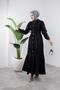 Women's Bucket Buttoned Denim Dress - 6