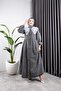Women's Button Lace Collar Jeans Saw Dress - 4