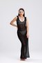 Women's Knitwear Knitted Openwork Button Detail Beach Dress