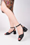 Genuine Leather Black Women's Leather Heeled Shoes Trc-9003 - 4