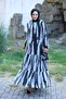 Women's Lined Chiffon Patterned Dress