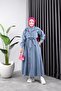 Women's Buttoned Bowled Jeans Saw Dress - 2