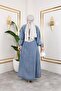 Women's Buttoned Pocket Denim Dress - 7
