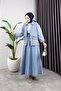 WOMEN 2-PIECE SET DENIM JACKET AND ELASTIC WAIST SKIRT - 7