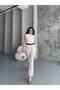 White Vest and Trousers Double Set with Belt - 4
