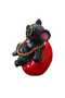 Pitbull Figurine Dog Sitting Model Dashboard Car Interior Ornament Black - 2