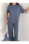 Women's Modal Fabric Short Sleeve T-Shirt Tracksuit Set - 4