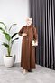 WOMEN'S BUTTONED COTTON GABARDINE COAT - 5