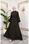 Women Mevlana Model Rabia Crepe Ferace - 3