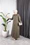 WOMEN'S BUTTONED COTTON GABARDINE COAT - 4