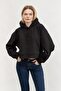 Women's Hooded Sweatshirt Black - 2