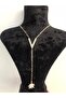 V Stone Low-Cut Necklace Stainless Steel 316L Tarnish Resistant Water Resistant - 3