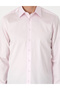 Light Pink 100% Cotton Shiny Satin Slim Fit Long Sleeve Basic Shirt 50305127-Vr078 - 6