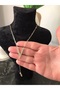 V Stone Low-Cut Necklace Stainless Steel 316L Tarnish Resistant Water Resistant