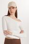 Women's Slim Fit Slim Fit Shoulder Detailed Ecru Blouse