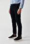 Men's Navy Blue Flexible 5-Pocket Canvas Trousers E 003007 - 3