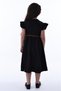 Bürümcük Fabric Girl's Dress with Wooden Buttons and Leather Belt Accessories - 3